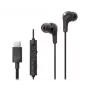 Laidinė ausinė JVC HA-FR9UC su USB-C, 9,2 mm tvarkyklės, 5–22000 Hz, įmontuotas mikrofonas ir valdikliai, 1,2 m laidas, juoda