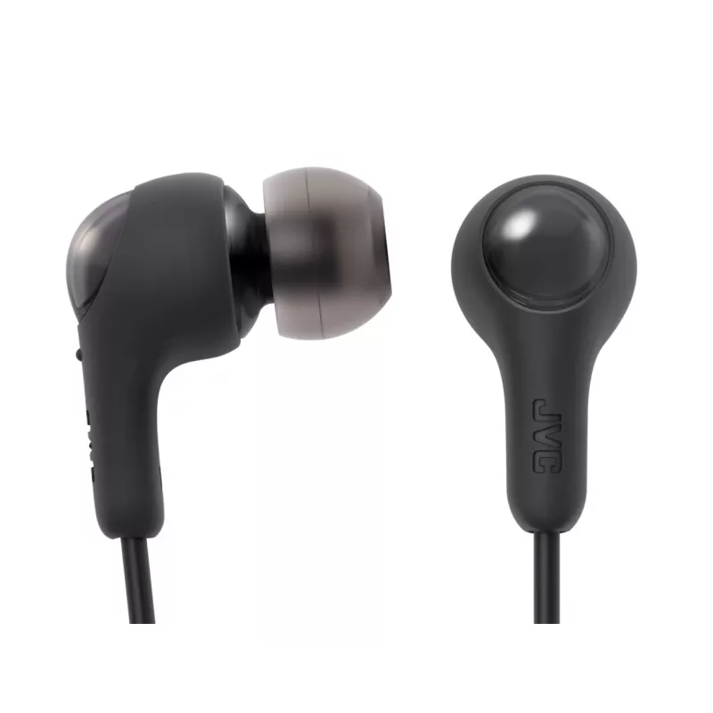 Laidinė ausinė JVC HA-FR9UC su USB-C, 9,2 mm tvarkyklės, 5–22000 Hz, įmontuotas mikrofonas ir valdikliai, 1,2 m laidas, juoda