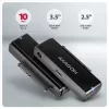 Adapteris Axagon ADSA-FPX FAST PORT X USB-C 10Gbps SATA 6G 2.5 inch / 3.5 inch SSD/HDD