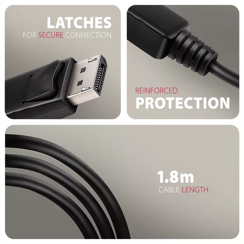 Aktyvus DisplayPort -> HDMI 2.0b kabelis Axagon RVD-HI20C2, 1,8 m, 4K/60 Hz