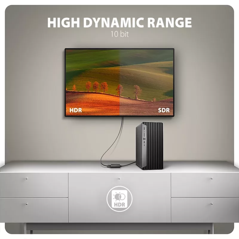 Adapteris Axagon RVD-HI20N DisplayPort -> HDMI 2.0b, 4K/60Hz