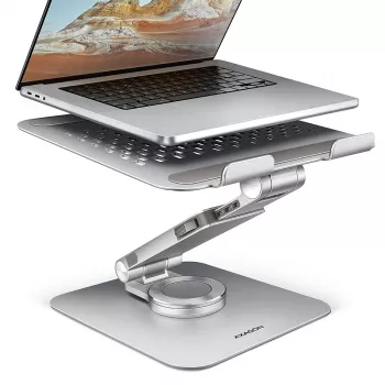 Axagon STND-LR aliumininis stovas su 360° sukimu nešiojamiesiems kompiuteriams 10''–17,3''