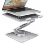 Axagon STND-LR aliumininis stovas su 360° sukimu nešiojamiesiems kompiuteriams 10''–17,3''