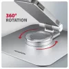 Axagon STND-LR aliumininis stovas su 360° sukimu nešiojamiesiems kompiuteriams 10''–17,3''
