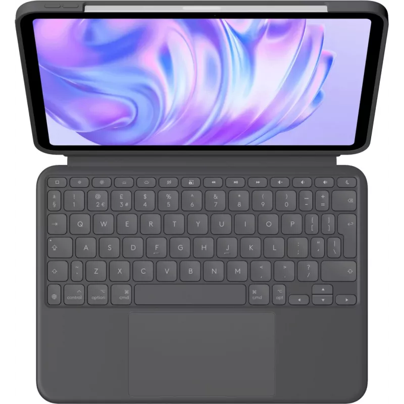 LOGITECH Combo Touch iPad Pro klaviatūrinis dėklas Graphite QWERTY UK