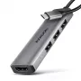Axagon HMC-H3A USB 5Gbps USB-C centrinis įrenginys, 3x USB-A, HDMI 4K/30Hz, 15 cm USB-C laidas