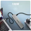 Axagon HMC-7HX2 USB 5Gbps šakotuvas, 2x USB-A, USB-C, 2x HDMI 4k/60Hz, RJ-45, PD 100W