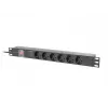Lanberg PDU-06F-0200-BK 6x Schuko lizdai 1U juodas