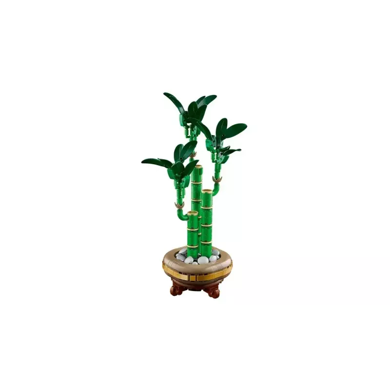 Dekoratyvinis LEGO Icons augalo modelis — LEGO 10344 Lucky Bamboo botaninė kolekcija, 325 dalių, 290 mm aukštis