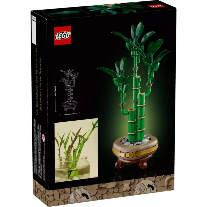 Dekoratyvinis LEGO Icons augalo modelis — LEGO 10344 Lucky Bamboo botaninė kolekcija, 325 dalių, 290 mm aukštis