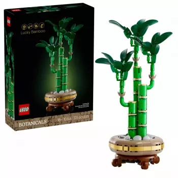 Dekoratyvinis LEGO Icons augalo modelis — LEGO 10344 Lucky Bamboo botaninė kolekcija, 325 dalių, 290 mm aukštis