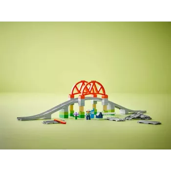 LEGO DUPLO Geležinkelio tiltas ir bėgių plėtinys 10426 – DUPLO geležinkelio tiltas ir lenkti bėgiai mažiems vaikams