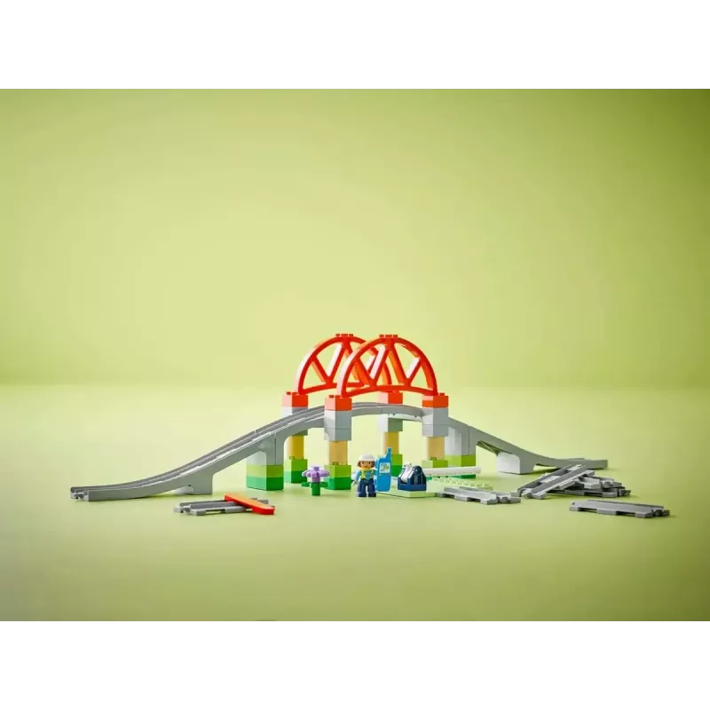 LEGO DUPLO Geležinkelio tiltas ir bėgių plėtinys 10426 – DUPLO geležinkelio tiltas ir lenkti bėgiai mažiems vaikams