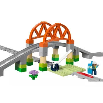 LEGO DUPLO Geležinkelio tiltas ir bėgių plėtinys 10426 – DUPLO geležinkelio tiltas ir lenkti bėgiai mažiems vaikams