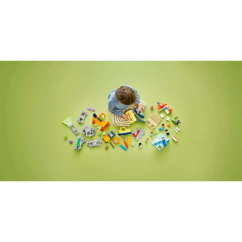 Traukinio rinkinys LEGO DUPLO 10428 Didysis interaktyvus bendruomenės traukinys