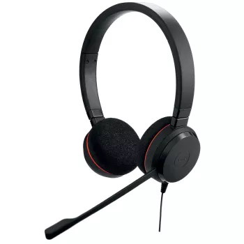 Jabra Evolve 20 ausinės su laidu, Headset, biurui / skambučių centrui, USB Type-C / USB Type-A, juodos