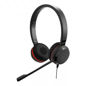 Jabra Evolve 20 SE ausinės su mikrofonu, laidinės, USB-C / USB-A, juodos