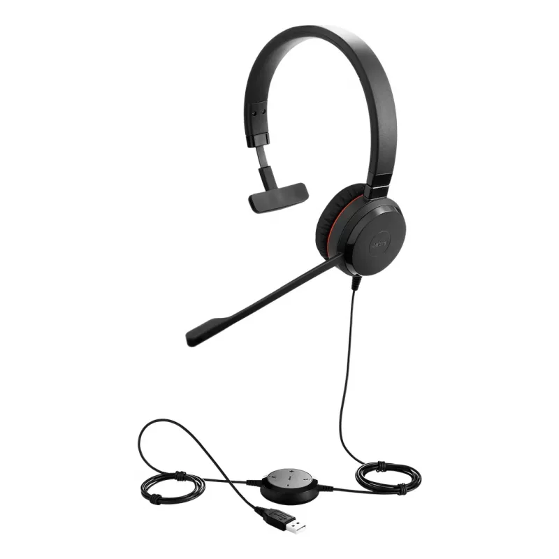 Jabra Evolve 30 II laidinis ausinių komplektas biurui ir skambučių centrui, USB Type-C / USB Type-A, juoda