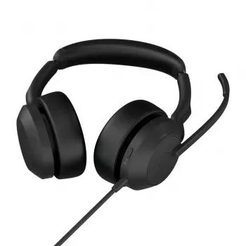 Jabra Evolve2 50 ausinės laidinės, antausinės, biurui / skambučių centrui, USB Type-C / USB Type-A, Bluetooth, juodos