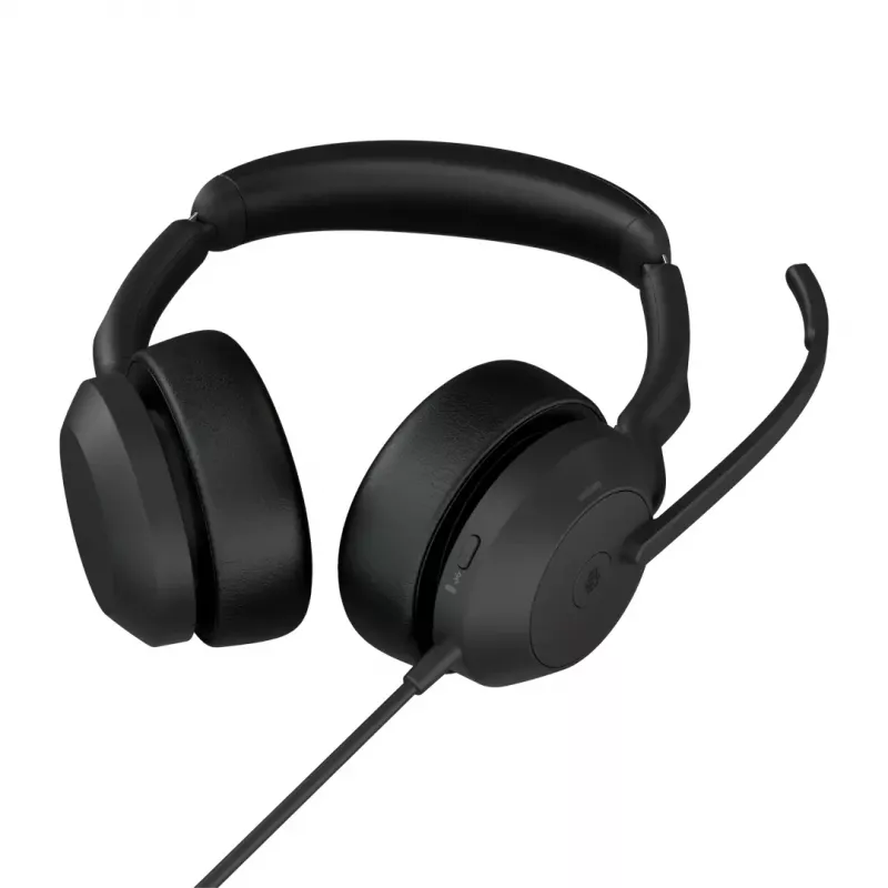 Jabra Evolve2 50 ausinių komplektas laidinis biurui / skambučių centrui USB Type-C / USB Type-A Bluetooth juodos spalvos