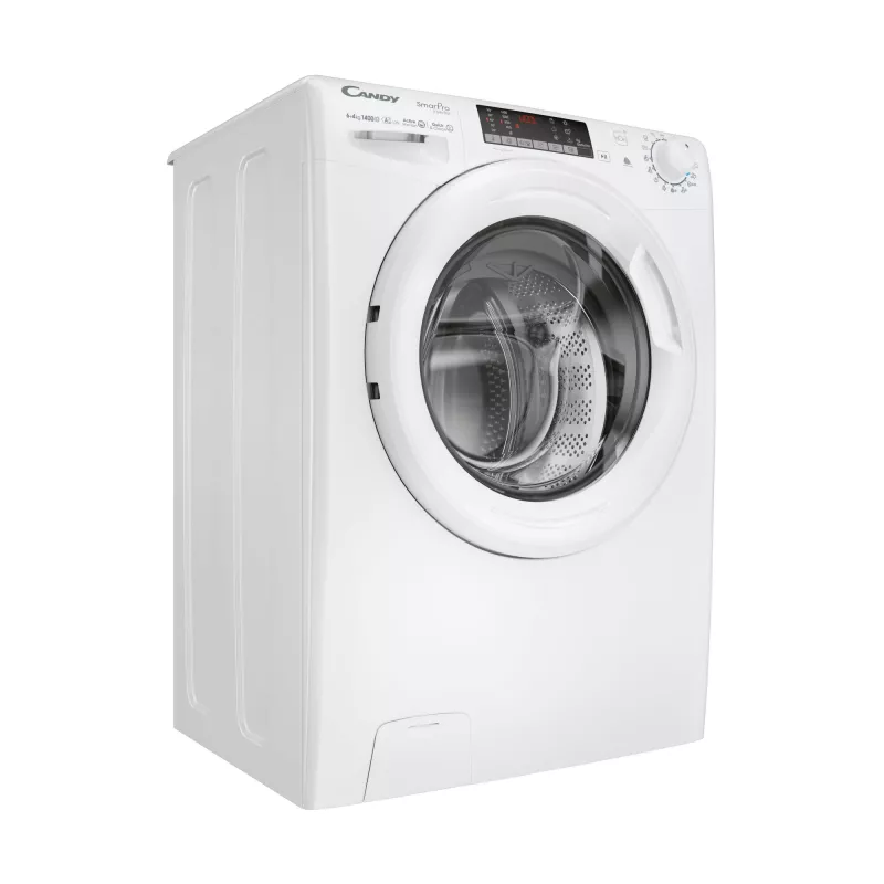 Skalbimo džiovinimo mašina Candy Smart Pro COW 4644TWM6/1-S, priekiniu pakrovimu, laisvai pastatoma, balta