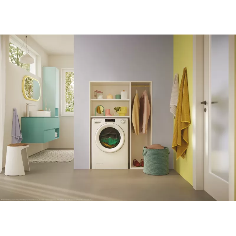 Skalbimo džiovinimo mašina Candy Smart Pro COW 4644TWM6/1-S, priekiniu pakrovimu, laisvai pastatoma, balta