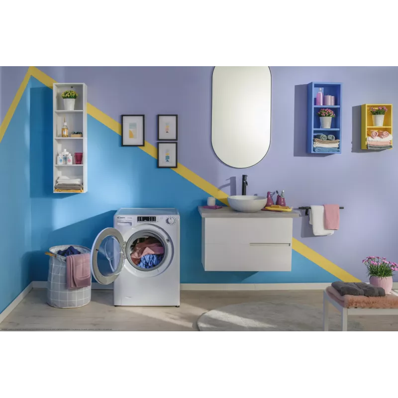 Skalbimo džiovinimo mašina Candy Smart Pro COW 4644TWM6/1-S, priekiniu pakrovimu, laisvai pastatoma, balta