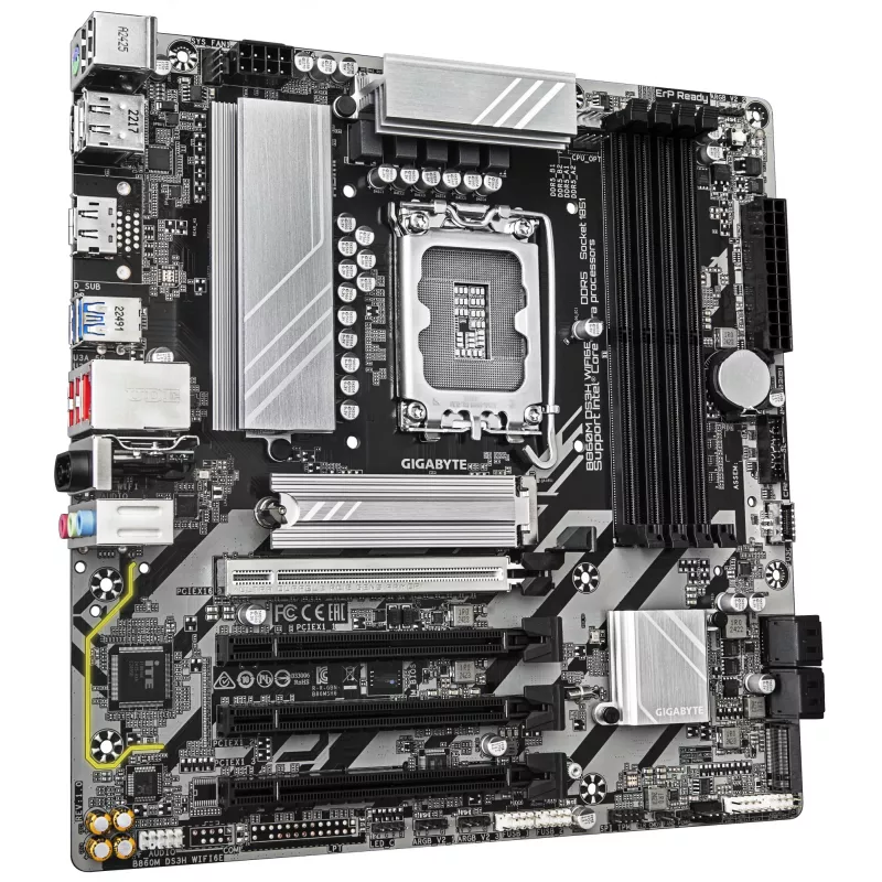 Motininė plokštė GIGABYTE B860M DS3H WIFI6E – Intel Core Ultra, DDR5, PCIe 5.0, Wi-Fi 6E