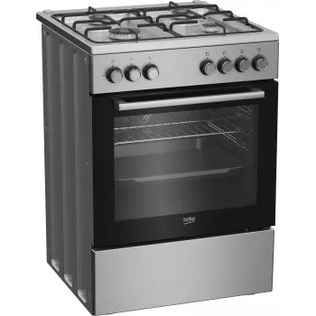 Beko FBE62130GXDN laisvai pastatoma viryklė elektrinė dujinė juoda