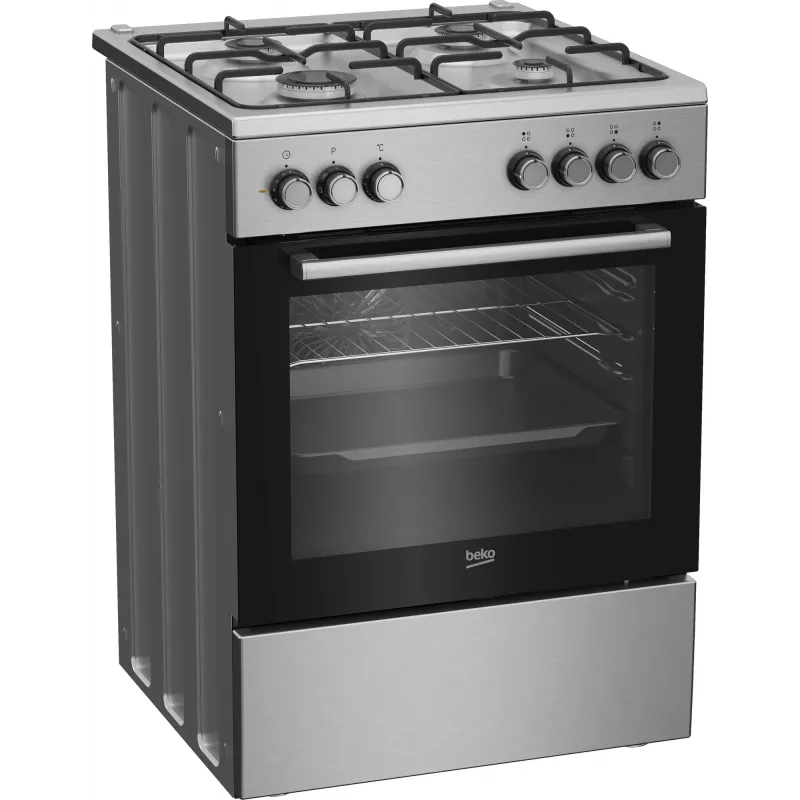 Beko FBE62130GXDN laisvai pastatoma viryklė elektrinė dujinė juoda
