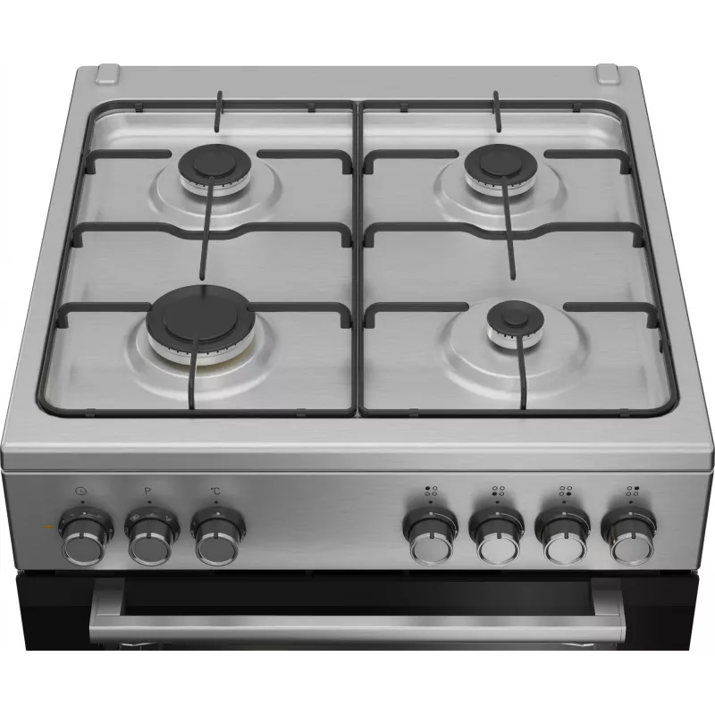 Beko FBE62130GXDN laisvai pastatoma viryklė elektrinė dujinė juoda