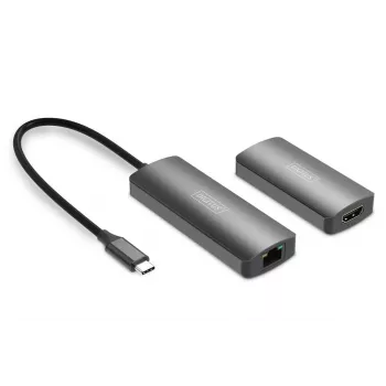 DIGITUS Video Extender rinkinys USB-C – HDMI 4K/120Hz CAT6 30m