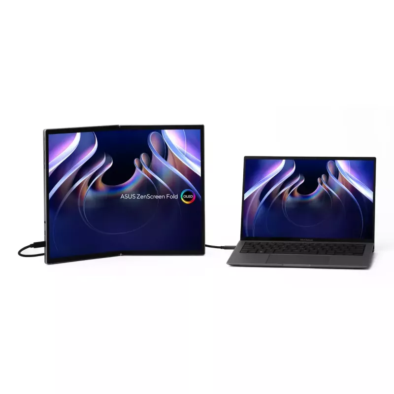 ASUS ZenScreen Fold OLED MQ17QH nešiojamas monitorius 43,9 cm (17,3 colio) 2560 x 1920 pikselių Quad HD sidabrinis