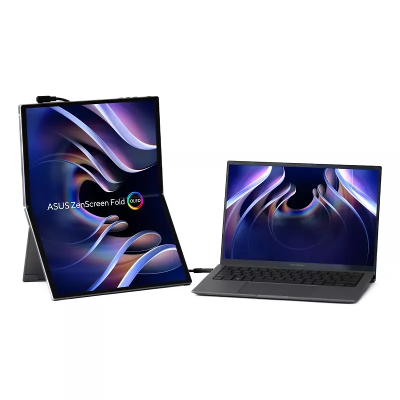 ASUS ZenScreen Fold OLED MQ17QH nešiojamas monitorius 43,9 cm (17,3 colio) 2560 x 1920 pikselių Quad HD sidabrinis