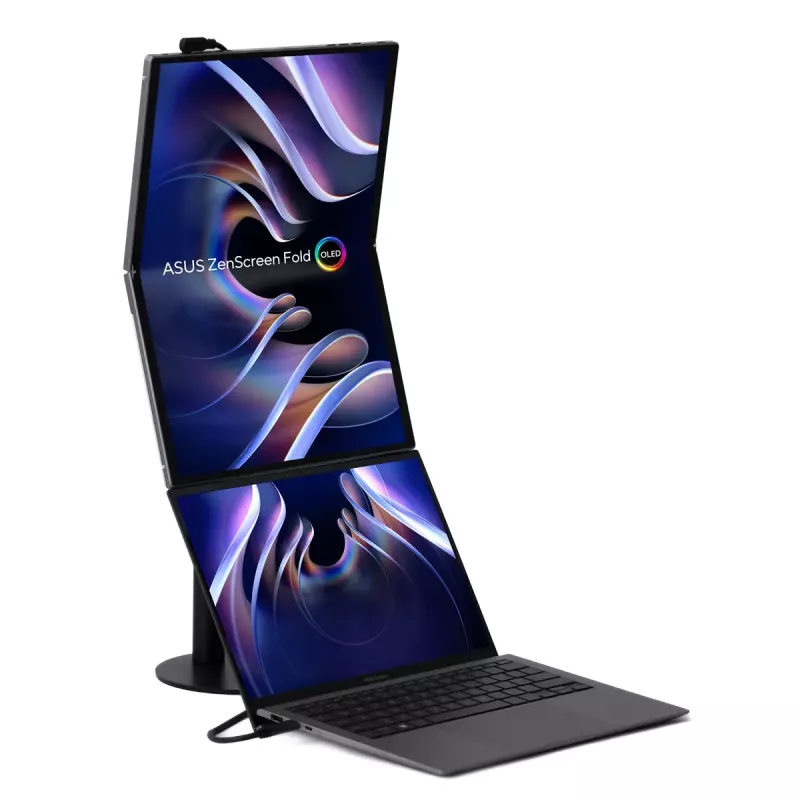 ASUS ZenScreen Fold OLED MQ17QH nešiojamas monitorius 43,9 cm (17,3 colio) 2560 x 1920 pikselių Quad HD sidabrinis
