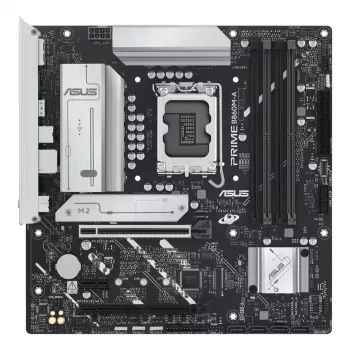 ASUS PRIME B860M-A-CSM pagrindinė plokštė — Intel B860, LGA 1851, micro ATX, DDR5, 4 DIMM, 256 GB, 2.5 Gb Ethernet, 4x SATA III, M.2, 1x PCIe x16