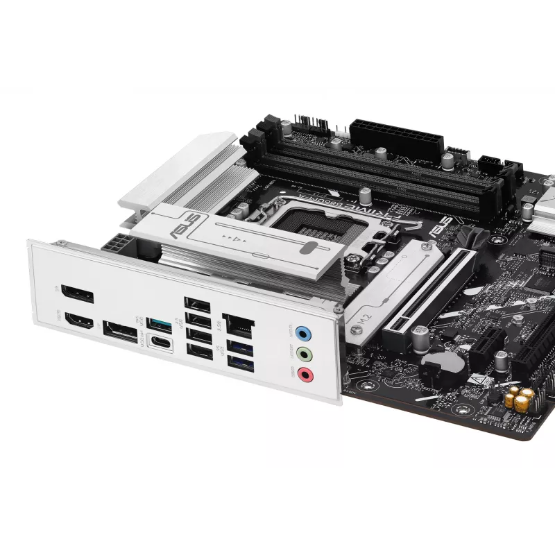 ASUS PRIME B860M-A-CSM pagrindinė plokštė — Intel B860, LGA 1851, micro ATX, DDR5, 4 DIMM, 256 GB, 2.5 Gb Ethernet, 4x SATA III, M.2, 1x PCIe x16