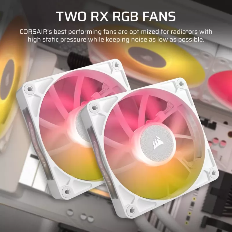 CORSAIR CPU Aušintuvas - Icue Link Titan 240 Rx RGB Skysčio Aušinimo Sistema - Balta