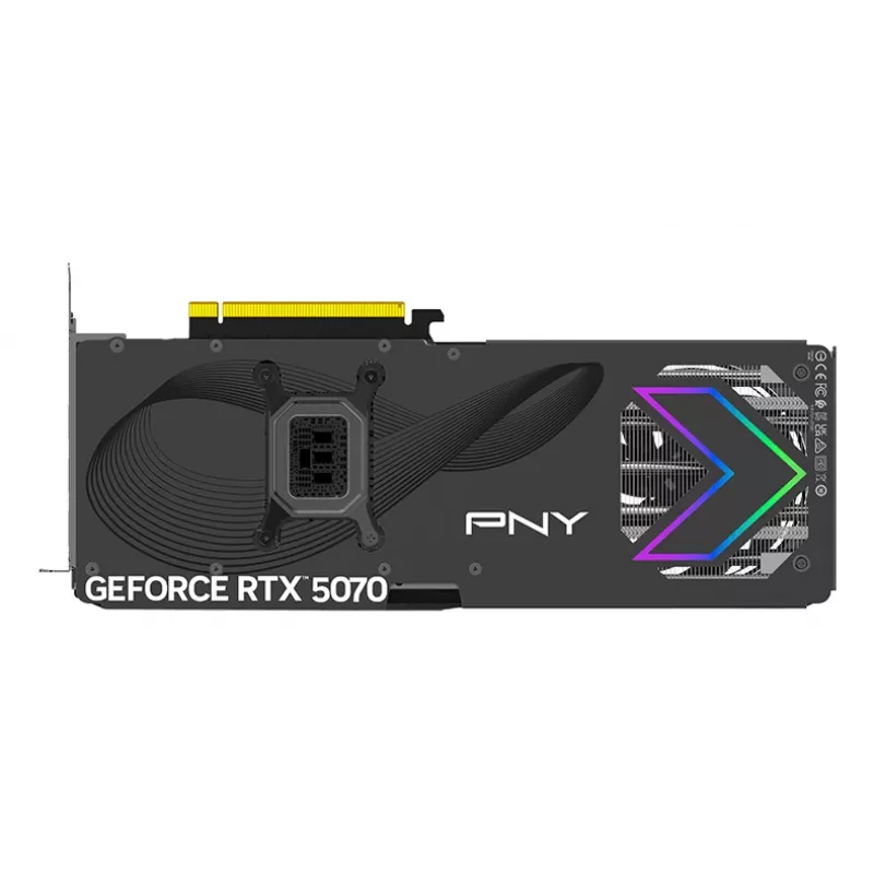 PNY GeForce RTX 5070 12GB ARGB Overclocked Triple Fan – 12GB GDDR7 – DisplayPort 2.1b / HDMI 2.1b