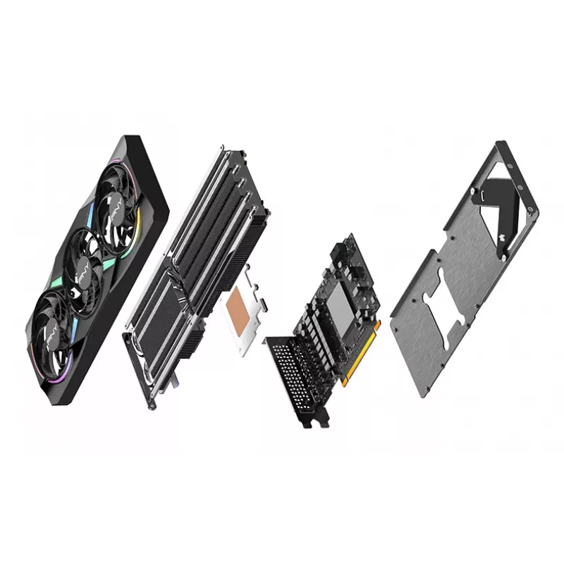 PNY GeForce RTX 5070 12GB ARGB Overclocked Triple Fan – 12GB GDDR7 – DisplayPort 2.1b / HDMI 2.1b