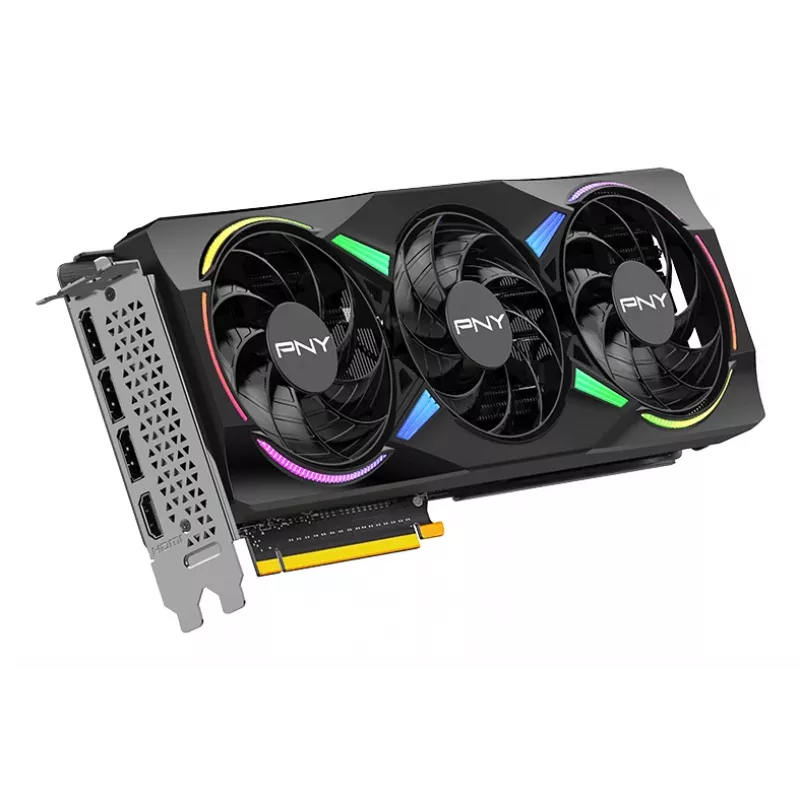 PNY GeForce RTX 5070 12GB ARGB Overclocked Triple Fan – 12GB GDDR7 – DisplayPort 2.1b / HDMI 2.1b