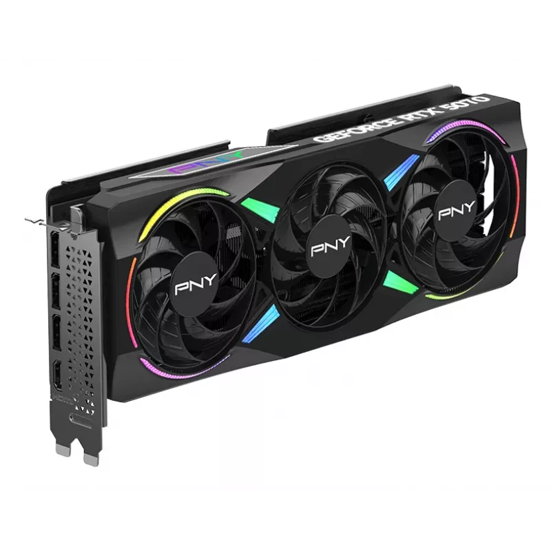 PNY GeForce RTX 5070 12GB ARGB Overclocked Triple Fan – 12GB GDDR7 – DisplayPort 2.1b / HDMI 2.1b