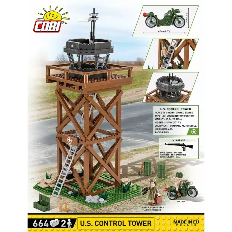 Cobi Blocks Control Tower 664 dalių konstruktorius modelis COBI-3125