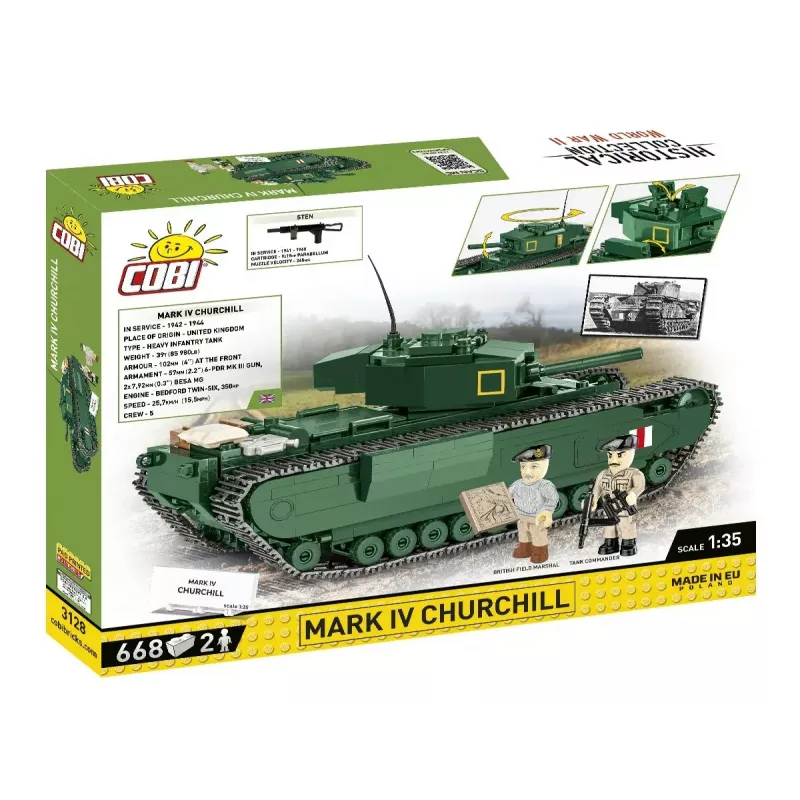 Cobi Blocks Mark IV Churchill konstravimo rinkinys, 668 detalės (COBI-3128)
