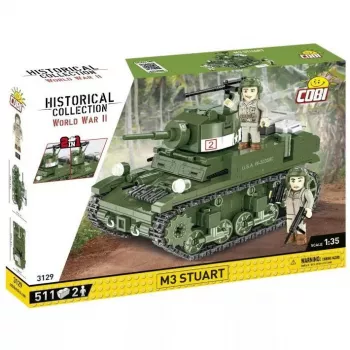 Konstruktorių rinkinys Cobi Blocks M3 Stuart, 511 dalių, suderinamas su kitais prekių ženklais