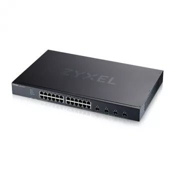 Zyxel XGS1935-28-EU0101F tinklo jungiklis, valdomas L2+/L3 Gigabit Ethernet (10/100/1000), 1U, juodas