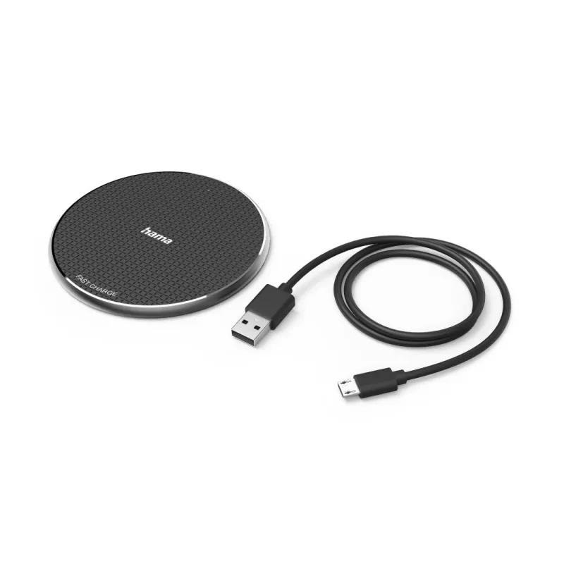 Hama QI-FC10 belaidis greitasis įkroviklis juodas USB Qi 10 W
