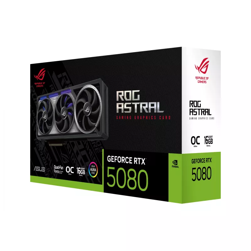 ASUS ROG Astral GeForce RTX 5080 16 GB GDDR7 vaizdo plokštė