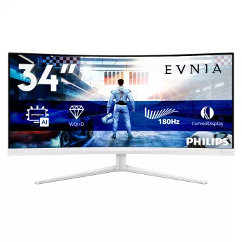 Philips Evnia 5000 34M2C5501A/00 monitorius 86,4 cm (34 colių) 3440 x 1440 pikselių Wide Quad HD LCD baltas