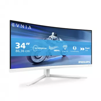 Philips Evnia 5000 34M2C5501A/00 monitorius 86,4 cm (34 colių) 3440 x 1440 pikselių Wide Quad HD LCD baltas